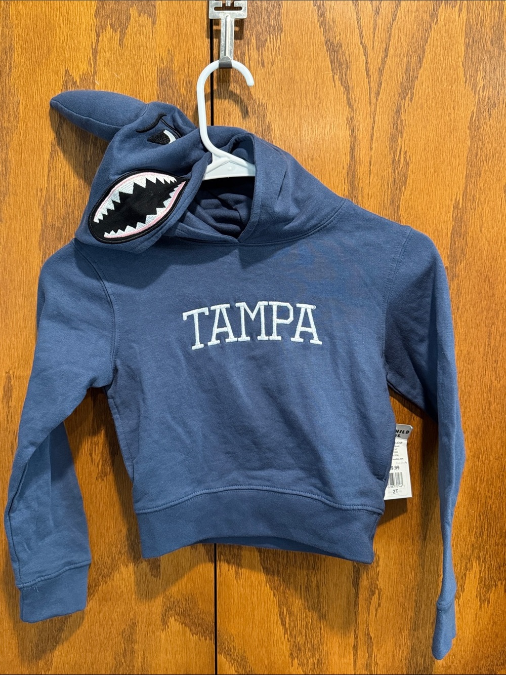 Tampa Kids' Navy Shark Hoodie Sweatshirt